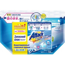 С/порошок ATTACK Multi-Action с акт. кислор. пятновывод. кондиц. запасн блок, Япония, 0,72 кг