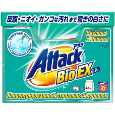 Стиральный порошок ATTACK BioEx Концентрированный универсальный, 900г, Япония, 0,9 кг