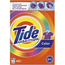 Стиральный порошок для цветного белья TIDE Аквапудра Color, автомат, 450г, Россия, 450 г