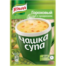 Суп KNORR Чашка супа Гороховый суп с сухариками, 21г, Россия, 21 г