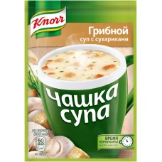 Купить Суп KNORR Чашка супа Грибной суп с сухариками, 15,5г, Россия, 15,5 г в Ленте