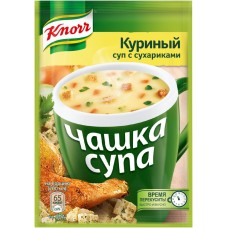 Суп KNORR Чашка супа Куриный с сухариками, 16г, Россия, 16 г