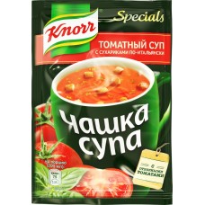 Суп KNORR Чашка супа Томатный суп с сухариками по-итальянски, 18г, Польша, 18 г