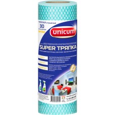 Супертряпка для уборки UNICUM Smart-Cleaner цветная в рулоне 28х24,5см Арт. 305 310, 30шт, Россия, 30 шт