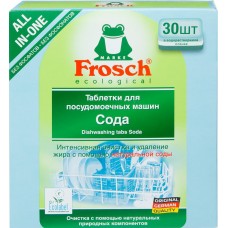 Купить Таблетки для посудомоечной машины FROSCH Сода, 30шт, Германия, 30 шт в Ленте