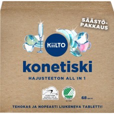 Таблетки для посудомоечной машины KIILTO All in 1, 68шт, Италия, 68 шт
