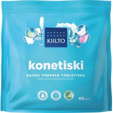 Таблетки для посудомоечной машины KIILTO Dish Tabs All in one, 60шт, Финляндия, 60 шт