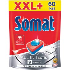 Таблетки для посудомоечной машины SOMAT All in 1 Extra, 60шт, Германия, 60 шт