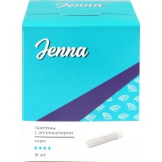 Купить Тампоны JENNA Super с аппликатором, Россия, 16 шт в Ленте