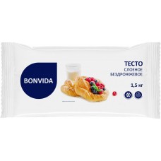 Тесто бездрожжевое BONVIDA слоеное, 1500г, Россия, 1500 г