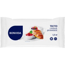 Тесто дрожжевое BONVIDA слоеное, 1500г, Россия, 1500 г