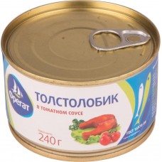 Толстолобик ФРЕГАТ в томатном соусе, 240г, Россия, 240 г