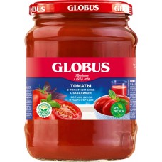 Купить Томаты GLOBUS в томатном соке с базиликом, 720мл, Россия, 720 мл в Ленте