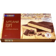 Торт вафельный ЛЕНТА с кофейным ароматом, 320г, Россия, 320 г
