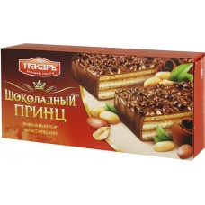 Торт вафельный ПЕКАРЬ Шоколадный принц глазированный, 260г, Россия, 260 г