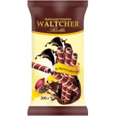 Купить Трубочки вафельные WALTCHER Rolls со вкусом шоколада, 200г, Россия, 200 г в Ленте