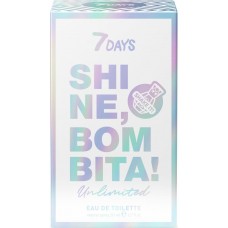 Туалетная вода женская 7DAYS Shine, Bombita! Unlimited, 50мл, Россия, 50 мл