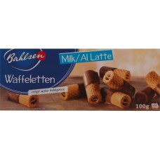 Вафельные трубочки BAHLSEN Waffeletten в молочном шоколаде, 100г, Германия, 100 г