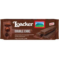Вафли LOACKER Двойной шоколад шоколадные с какао-начинкой 13521-013, Австрия, 175 г