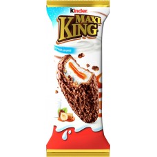 Вафля KINDER Maxi King с молочно-карамельной начинкой в молочном шоколаде с дроблеными лесными орехами, 35г, Германия, 35 г