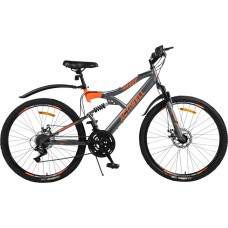 Купить Велосипед горный ACTIWELL Hardy 26", 18 скоростей, серо-оранжевый, Арт. HRD26ST-U, Китай в Ленте