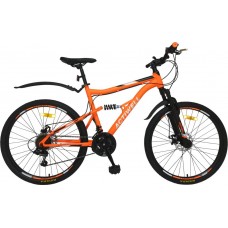 Купить Велосипед горный ACTIWELL Hurricane 26", 21 скорость, оранжево-белый, Арт. HUR26AL-U, Китай в Ленте