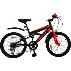 Купить Велосипед горный ACTIWELL Junior 20", 6 скоростей, черно-оранжевый, Арт. JUN20ST-U, Китай в Ленте