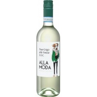 Вино ALLA MODA Пино Гриджио Делле Венеция Венето DOC белое сухое, 0.75л, Италия, 0.75 L