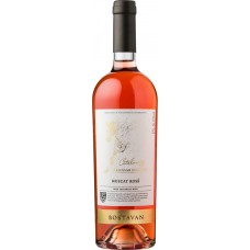 Вино BOSTAVAN Мускат Розе столовое розовое полусладкое, 0.75л, Молдова, 0.75 L