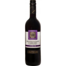 Вино CASTELIO Монтепульчано Д'Абруццо DOC кр. cух., Италия, 0.75 L