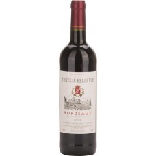 Вино CHATEAU BELLEVUE Бордо AOC красное сухое, 0.75л, Франция, 0.75 L
