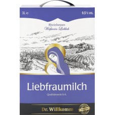 Вино DR. WILLKOMM LIEBFRAUMILCH белое полусладкое, 3л, Германия, 3 L