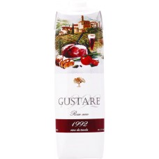 Вино GUSTARE столовое красное сухое, 1л, Россия, 1 L