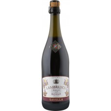 Вино игристое SAVELLA EMILIA Ламбруско IGT красное полусладкое, 0.75л, Италия, 0.75 L
