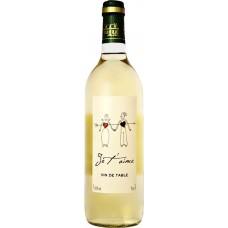 Купить Вино JE T' AIME белое п/сл., Франция, 0.75 L в Ленте