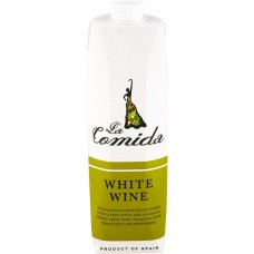 Вино LA COMIDA столовое белое сухое, 1л, Испания, 1 L