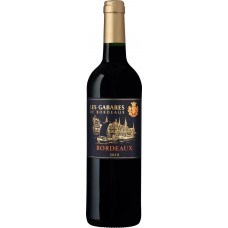 Вино LES GABARES DE BORDEAUX Бордо AOP кр. сух., Франция, 0.75 L