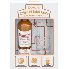 Виски DEWAR'S White Label Шотландский купажированный, 40%, п/у + стакан, 0.7л, Великобритания, 0.7 L