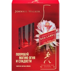 Виски JOHNNIE WALKER Red Label Шотландский, купажированный 40%, п/у + стакан, 0.7л, Великобритания, 0.7 L