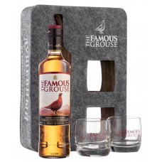 Купить Виски THE FAMOUS GROUSE Шотландский купажированный 40% + 2 стакана, 0.7л, Великобритания, 0.7 L в Ленте