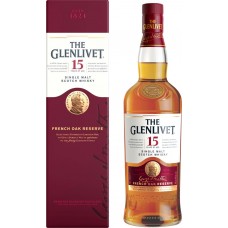Виски THE GLENLIVET Шотландский односолодовый 15 лет, 40%, п/у, 0.7л, Великобритания, 0.7 L