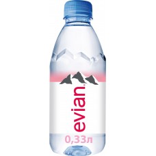 Вода минеральная EVIAN природная столовая негазированная, 0.33л, Франция, 0.33 L
