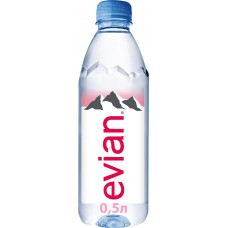 Вода минеральная EVIAN природная столовая негазированная, 0.5л, Франция, 0.5 L