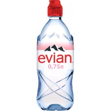 Вода минеральная EVIAN природная столовая негазированная, 0.75л, Франция, 0.75 L