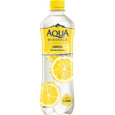 Купить Вода питьевая AQUA MINERALE Juicy Лимон негазированная, 0.5л, Россия, 0.5 L в Ленте