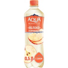 Вода питьевая AQUA MINERALE Juicy Яблоко газированная, 0.5л, Россия, 0.5 L