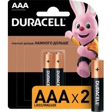 Купить Батарейки щелочные Duracell АAА/LR03, 2шт, Бельгия, 2 шт в Ленте