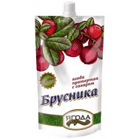 Брусника САВА Сибирская ягода протертая с сахаром, 280г, Россия, 280 г