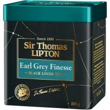 Купить Чай черный SIR THOMAS LIPTON Earl Grey Finesse ароматизированный листовой, 100г, Россия, 100 г в Ленте