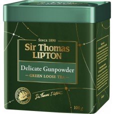 Чай зеленый SIR THOMAS LIPTON Delicate Gunpowder листовой, 100г, Россия, 100 г